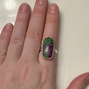 Sterling Silver Ruby Zoisite Ring